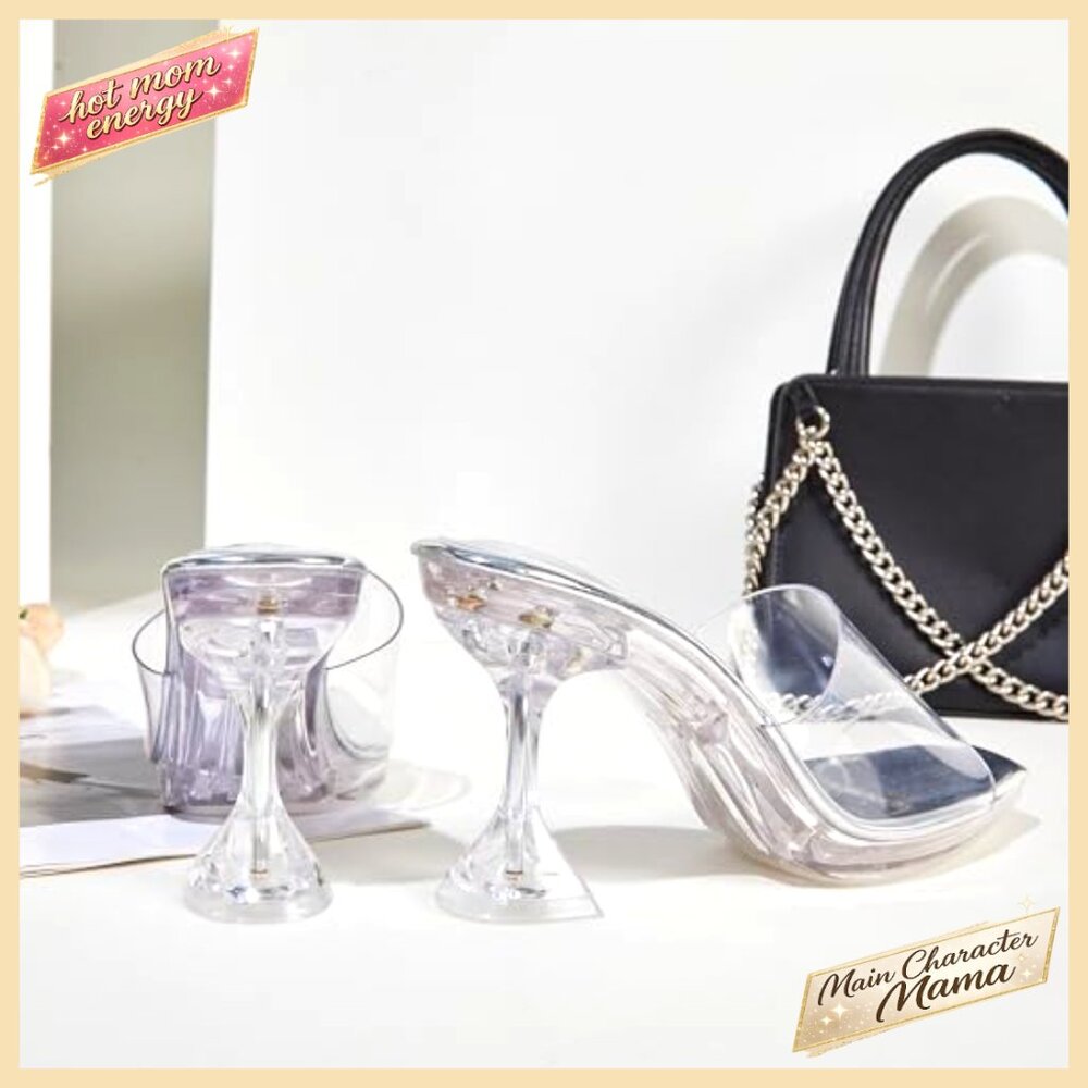 Clear Platform Heels With Transparent Straps, 3.8… - image 3